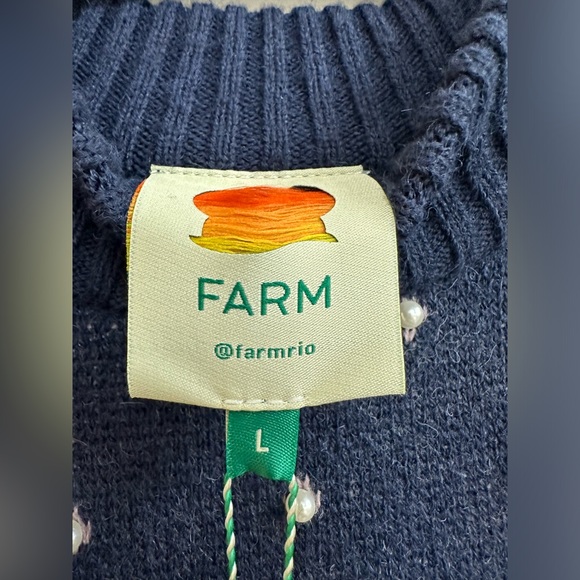 FARM Rio Ainika Martina Knit Sweater in Dark Blue Multi - Picture 6 of 10